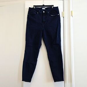 Good American Always Fits Good Leg Jeans in Dark Wash Blue